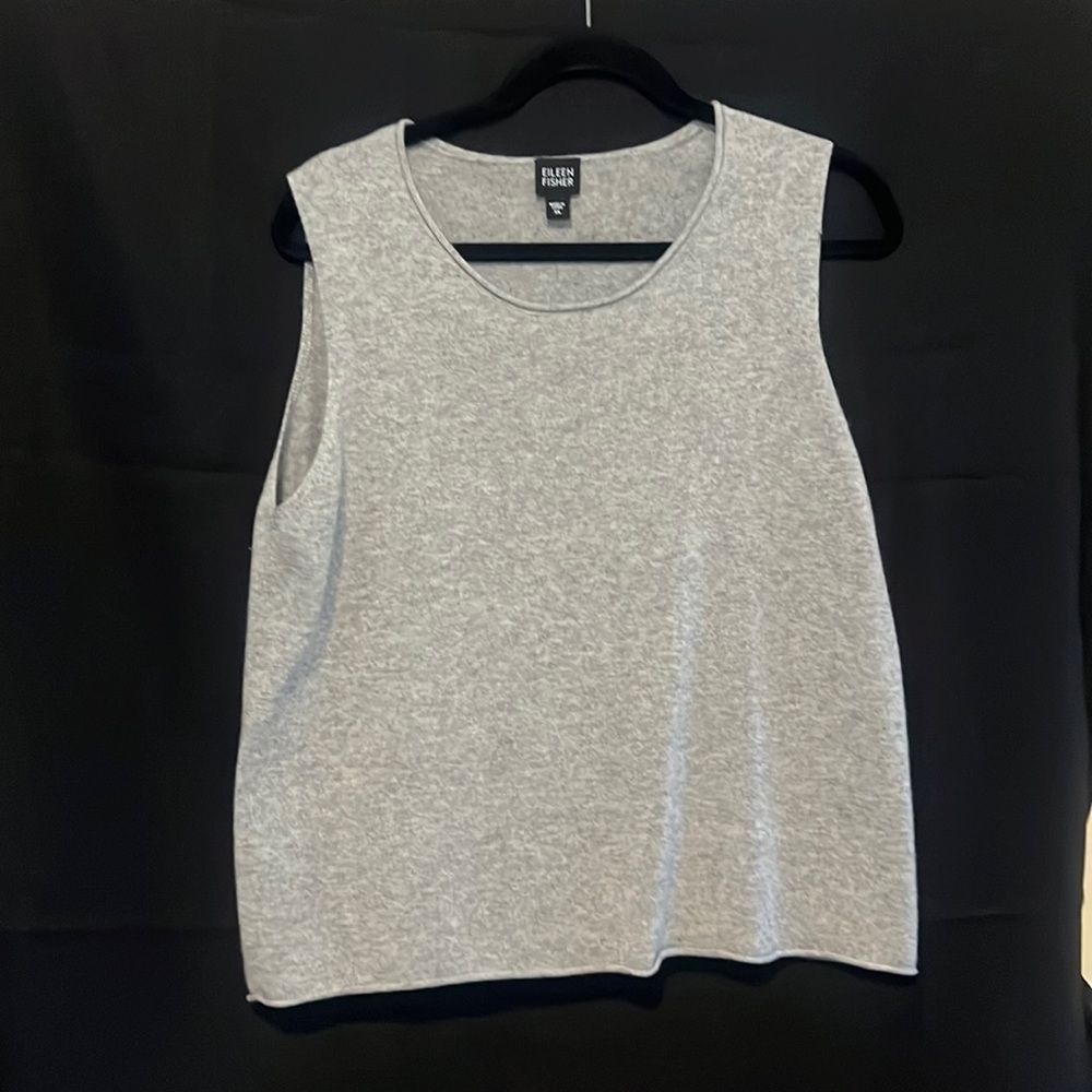 Gray cashmere Eileen Fisher tank